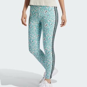 Adidas 3- Stripe Animal Print Leggings- Size Medium